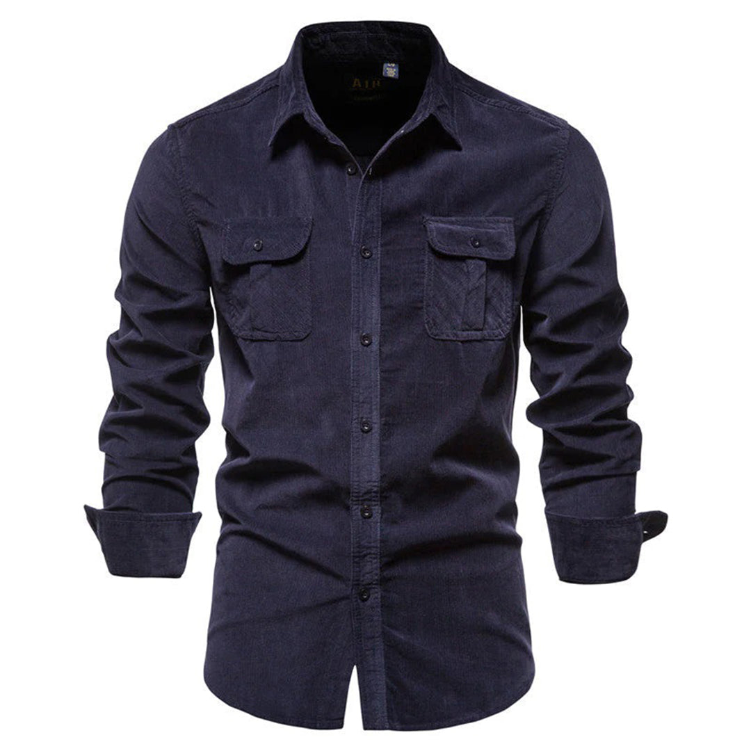 Hommes - Chemise d'été - Velours côtelé - Style décontracté - Mode estivale tendance