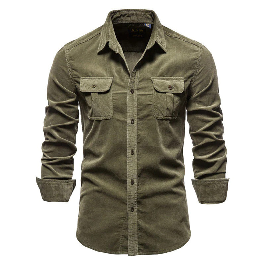 Hommes - Chemise d'été - Velours côtelé - Style décontracté - Mode estivale tendance