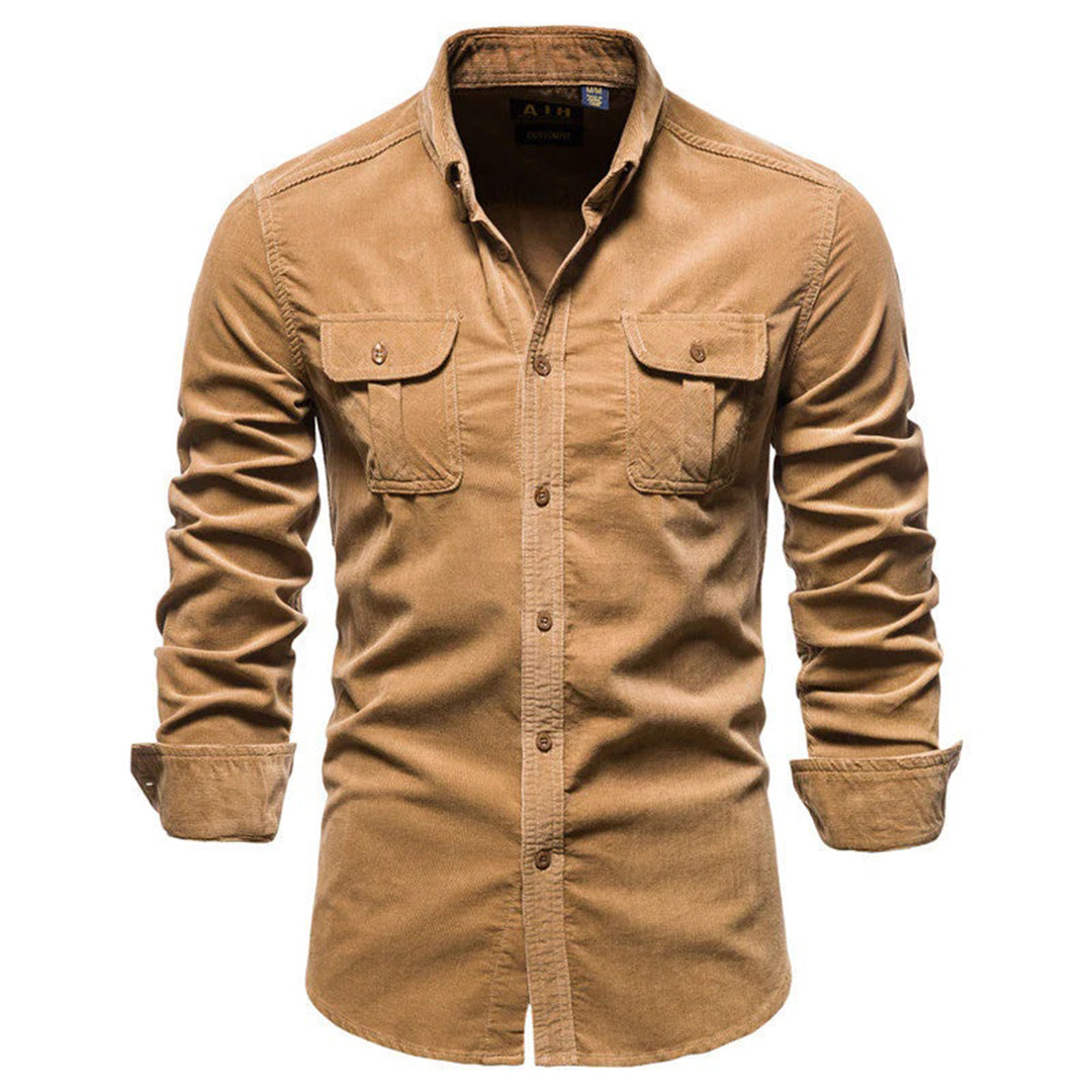 Hommes - Chemise d'été - Velours côtelé - Style décontracté - Mode estivale tendance