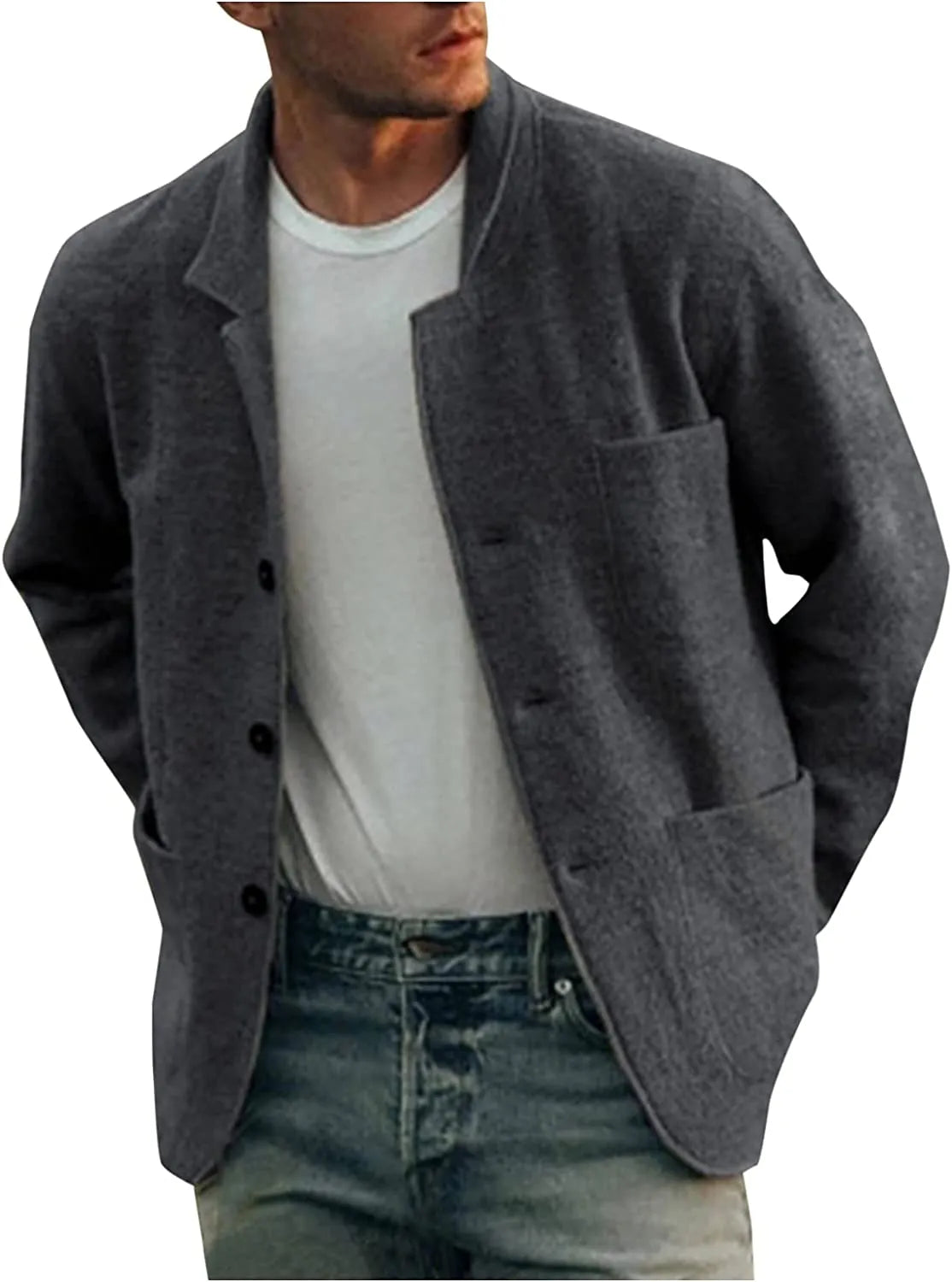 Hommes - Blazer décontracté - Tissu polyvalent - Design élégant - Vêtement tendance pour toutes les occasions