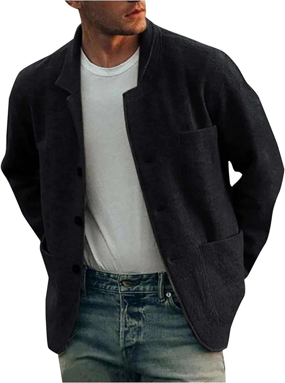 Hommes - Blazer décontracté - Tissu polyvalent - Design élégant - Vêtement tendance pour toutes les occasions