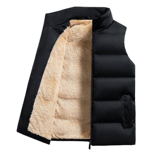 Hommes - Gilet chaud - Tissu confortable - Zippé - Élégance et chaleur pour toutes les occasions