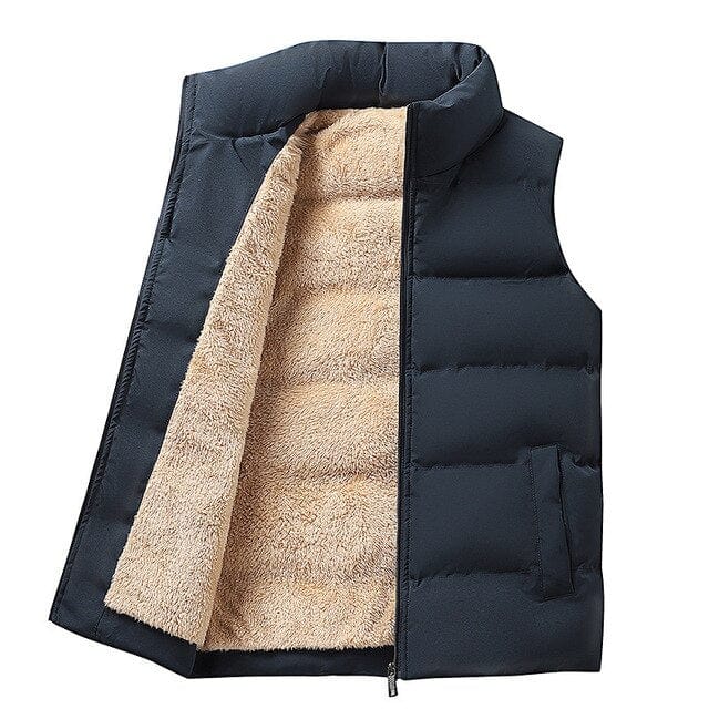 Hommes - Gilet chaud - Tissu confortable - Zippé - Élégance et chaleur pour toutes les occasions
