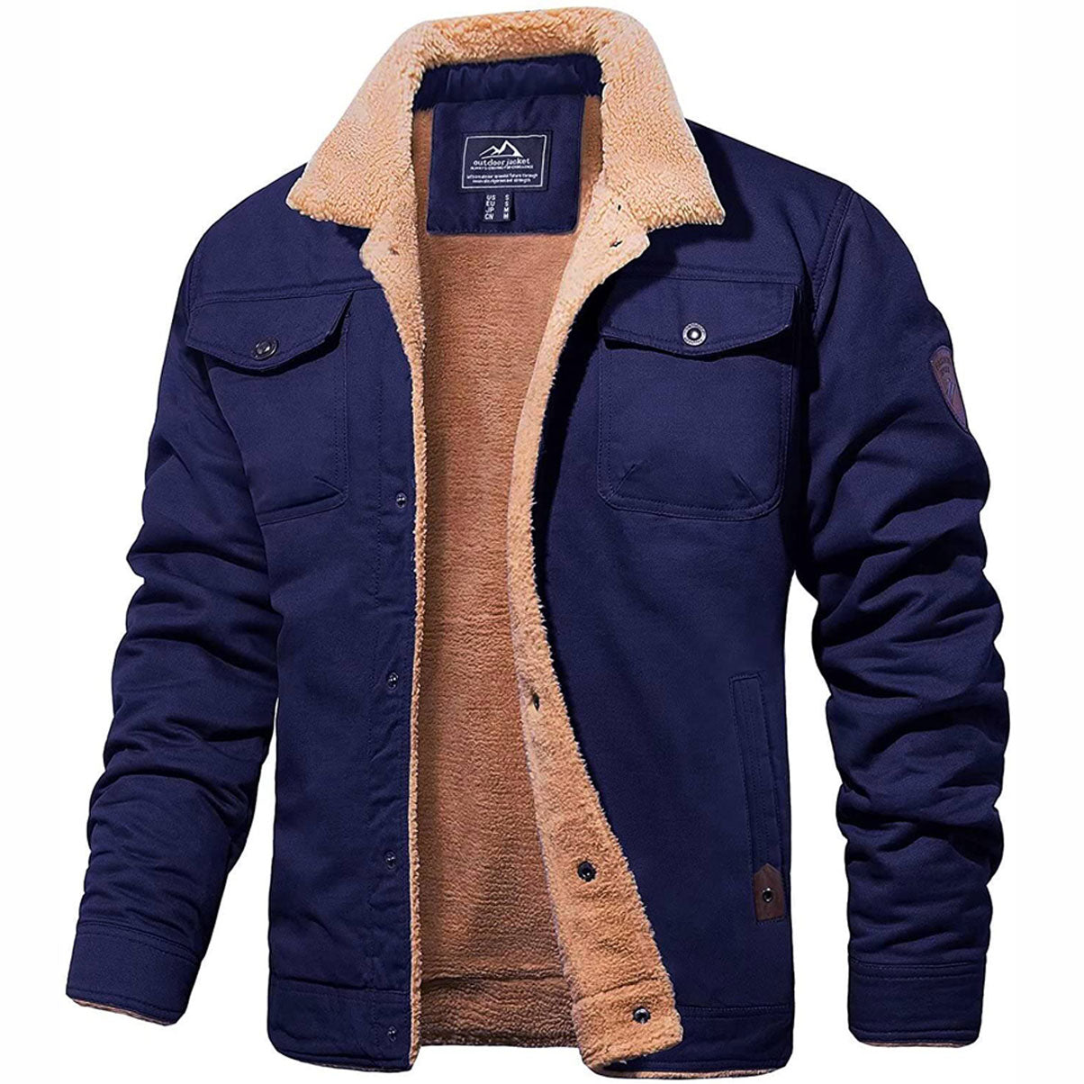 Hommes - Veste bombardier - Denim - Vintage - Idéale pour le printemps et les journées fraîches