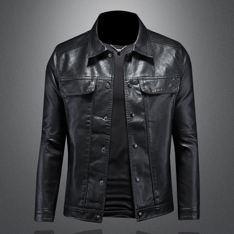 Hommes - Veste de motard décontractée - Cuir - Élégante et durable - Veste pour style intemporel