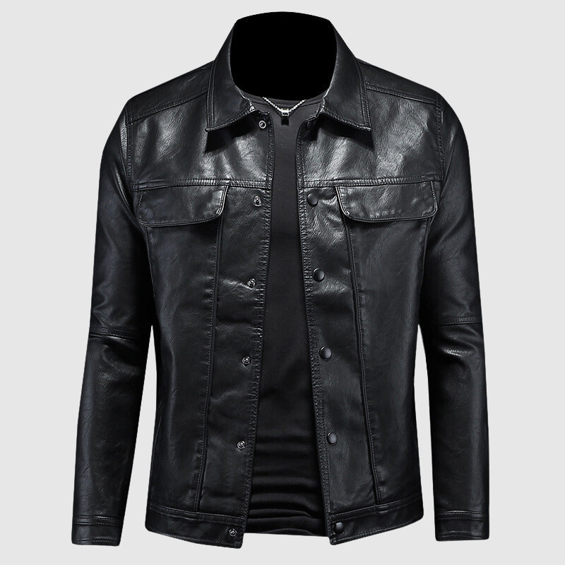 Hommes - Veste de motard décontractée - Cuir - Élégante et durable - Veste pour style intemporel