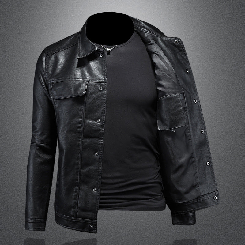 Hommes - Veste de motard décontractée - Cuir - Élégante et durable - Veste pour style intemporel