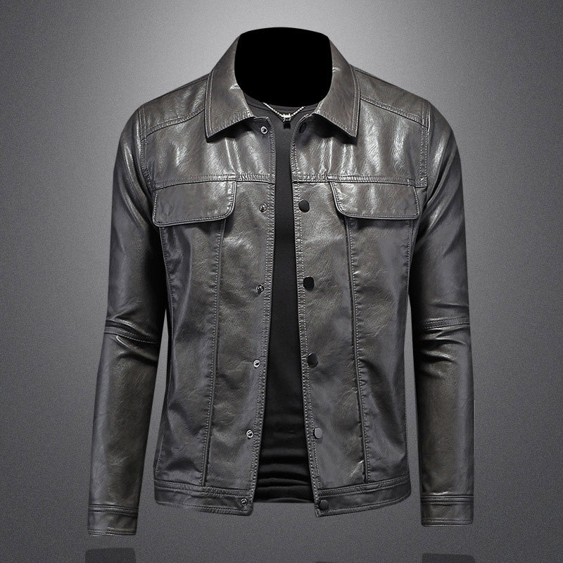 Hommes - Veste de motard décontractée - Cuir - Élégante et durable - Veste pour style intemporel