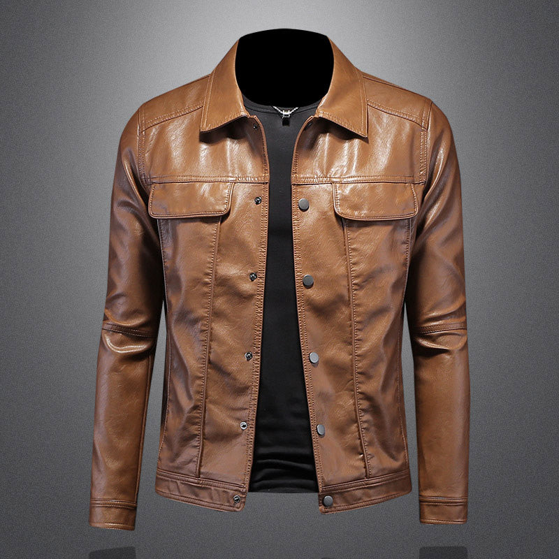 Hommes - Veste de motard décontractée - Cuir - Élégante et durable - Veste pour style intemporel