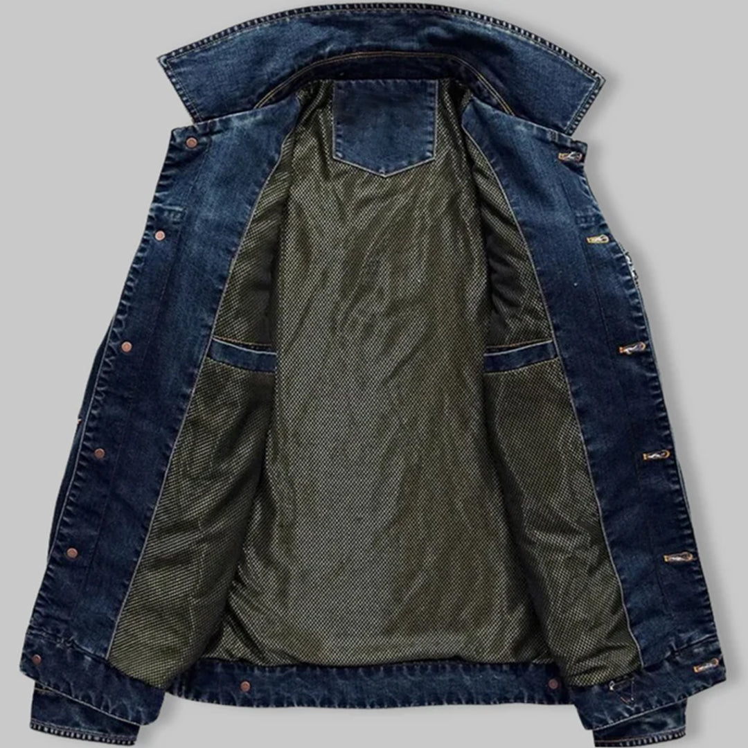 Hommes - Veste en denim classique légère - Coton mélangé - Style intemporel et décontracté