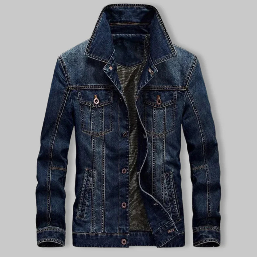 Hommes - Veste en denim classique légère - Coton mélangé - Style intemporel et décontracté