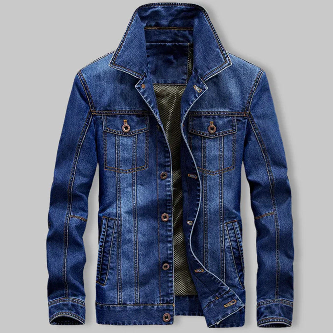 Hommes - Veste en denim classique légère - Coton mélangé - Style intemporel et décontracté
