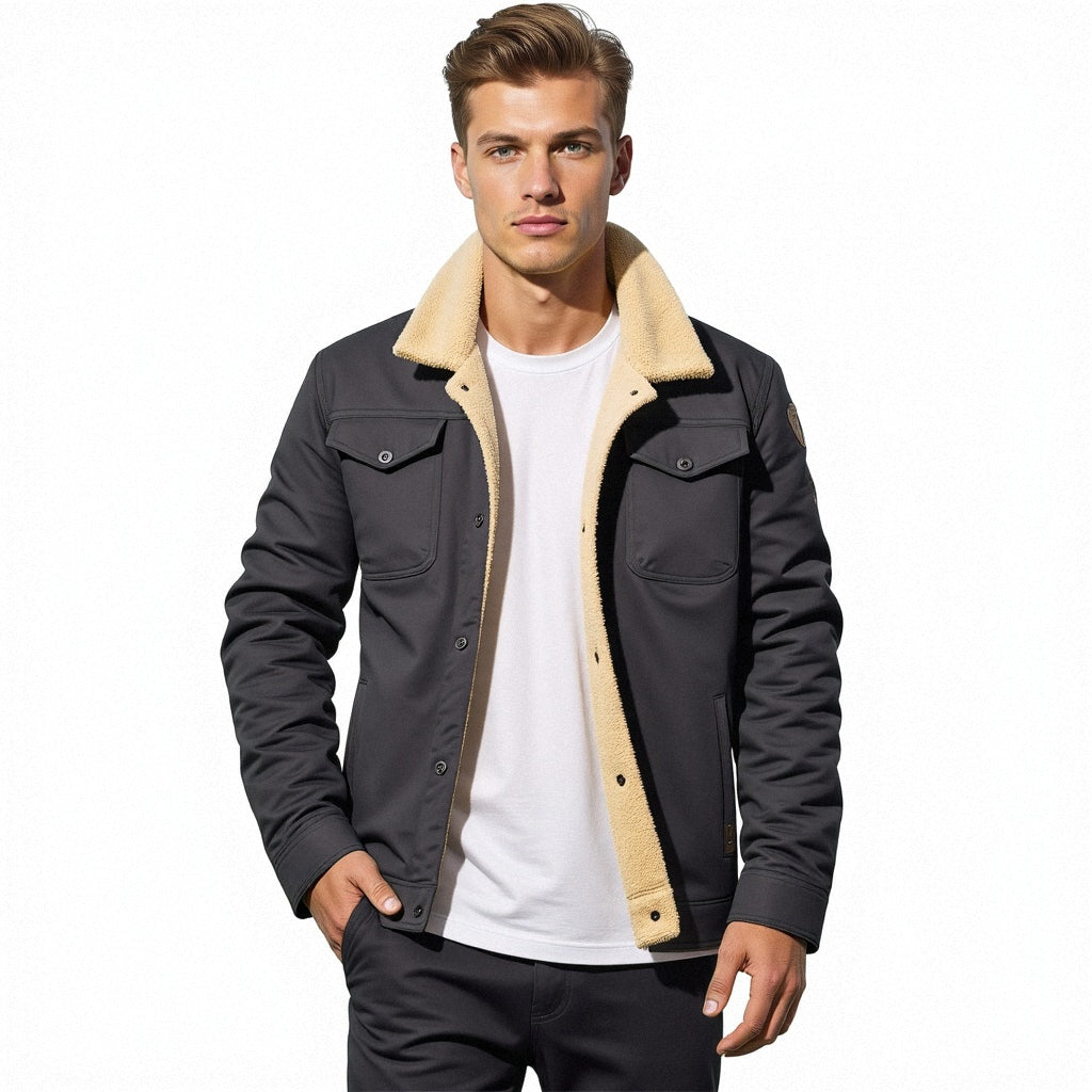 Hommes - Veste bombardier - Denim - Vintage - Idéale pour le printemps et les journées fraîches