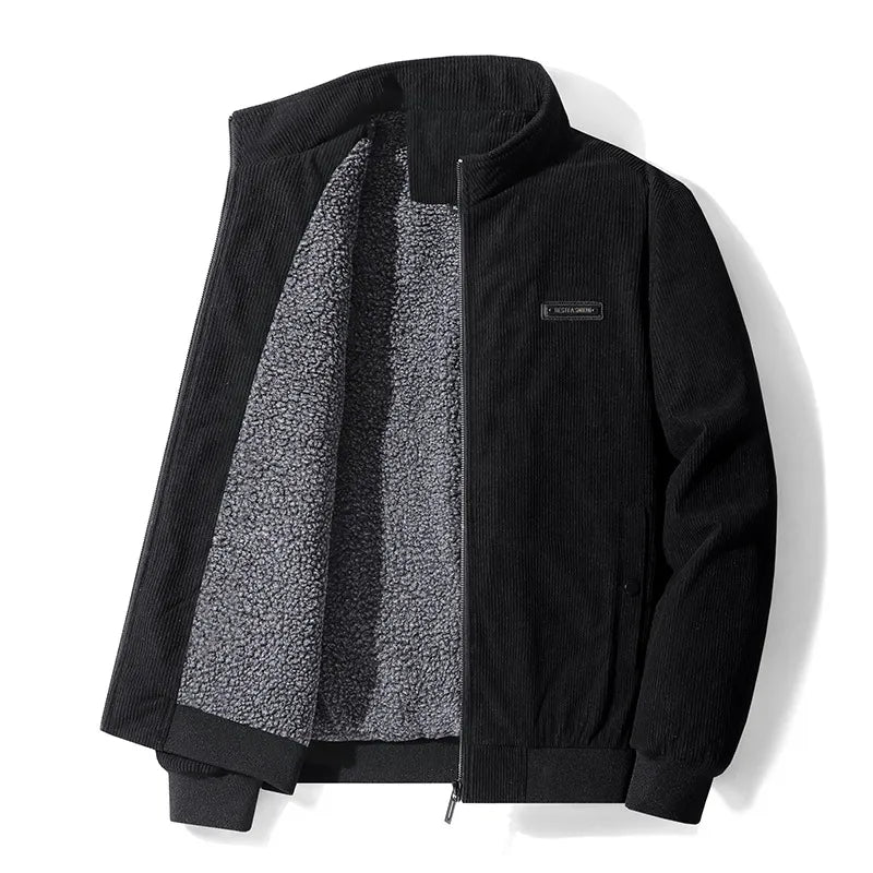 Hommes - Veste d'hiver - Velours côtelé - Doublure chaude - Style vintage élégant pour un look tendance