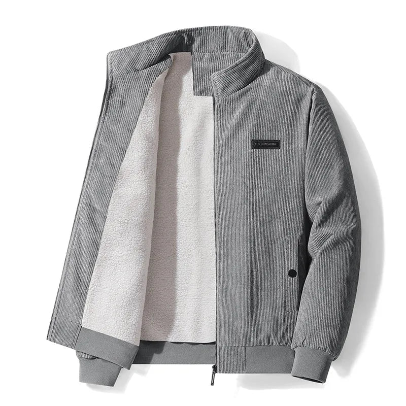 Hommes - Veste d'hiver - Velours côtelé - Doublure chaude - Style vintage élégant pour un look tendance