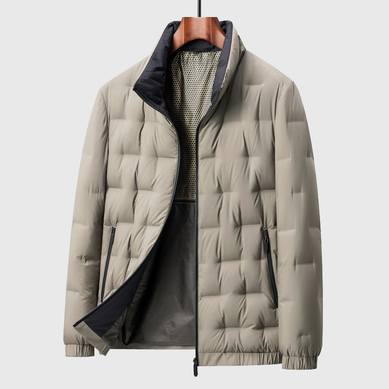 Hommes - Veste d'hiver élégante - Chaude en matériau - Poches - Veste tendance pour l'hiver