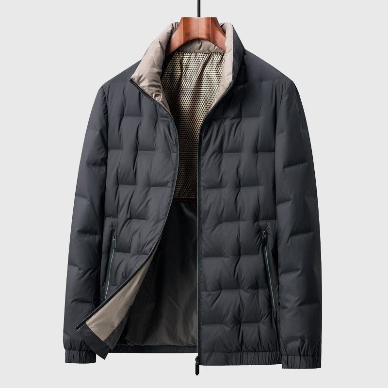 Hommes - Veste d'hiver élégante - Chaude en matériau - Poches - Veste tendance pour l'hiver