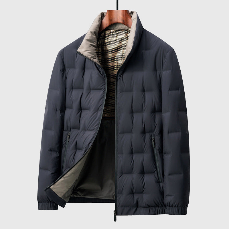 Hommes - Veste d'hiver élégante - Chaude en matériau - Poches - Veste tendance pour l'hiver