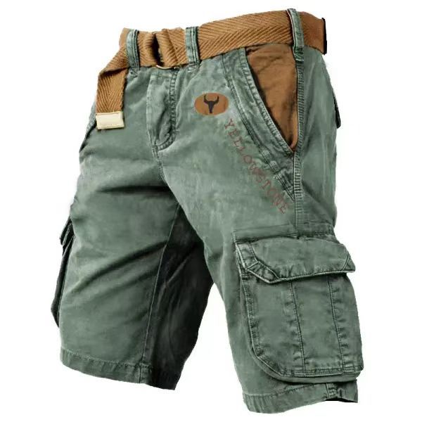 Hommes - Short cargo polyvalent - Tissu léger - Idéal pour les aventures en plein air
