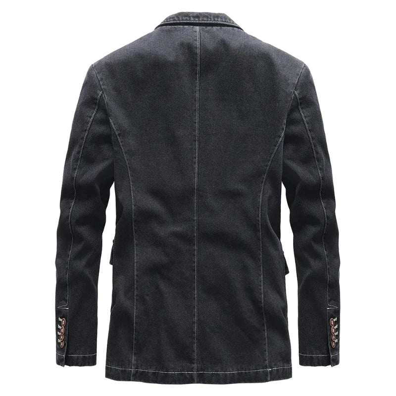 Hommes - Veste en jean - Tissu durable - Style classique pour une mode intemporelle et élégante