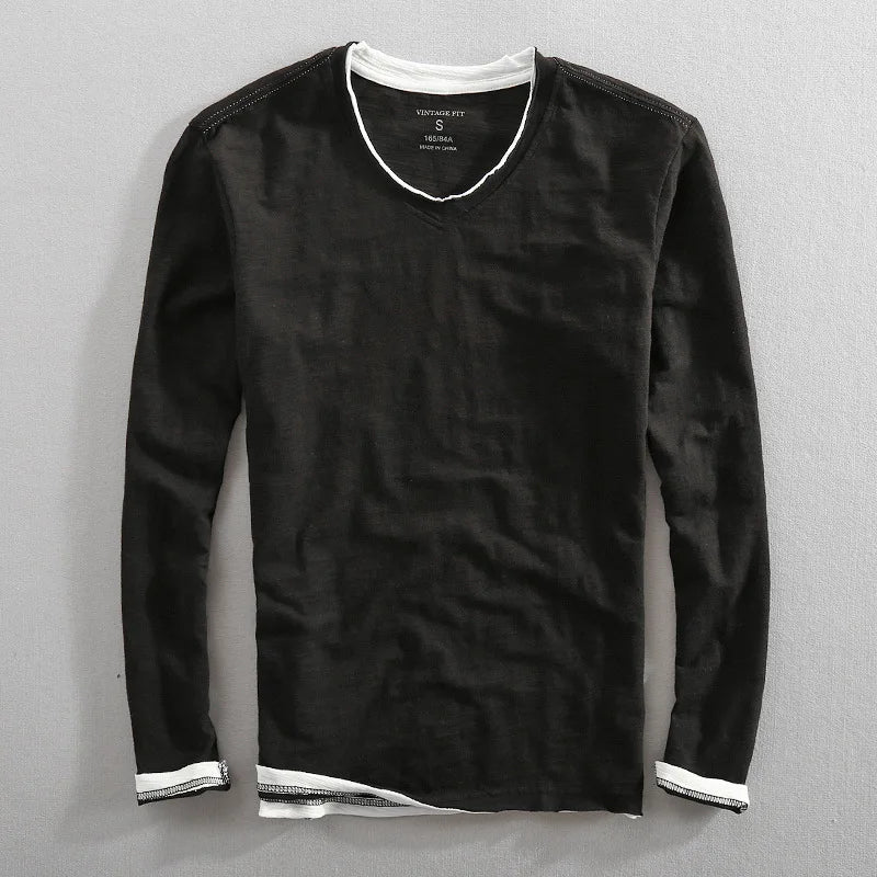 Hommes - Chemise à manches longues - Coton - Confort élégant - Mode masculine