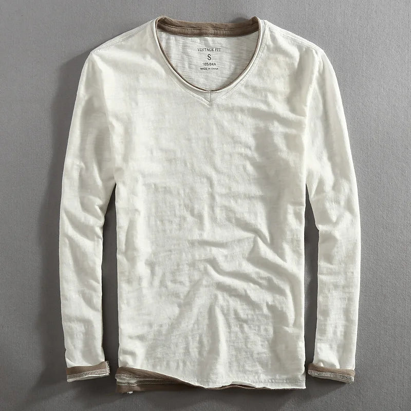 Hommes - Chemise à manches longues - Coton - Confort élégant - Mode masculine