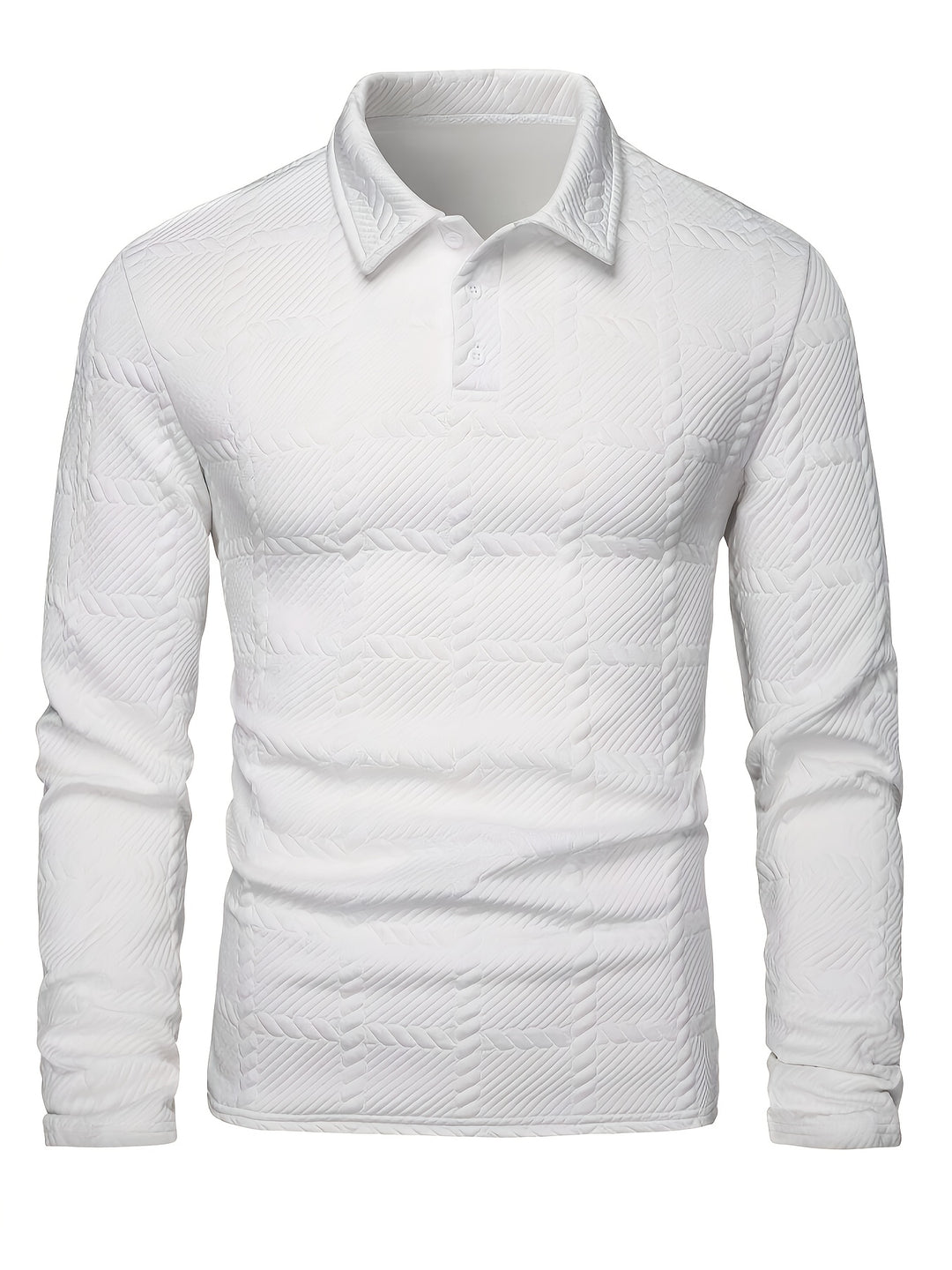 Hommes - Polo en maille - Jacquard - Style raffiné - Vêtement essentiel pour toutes les occasions