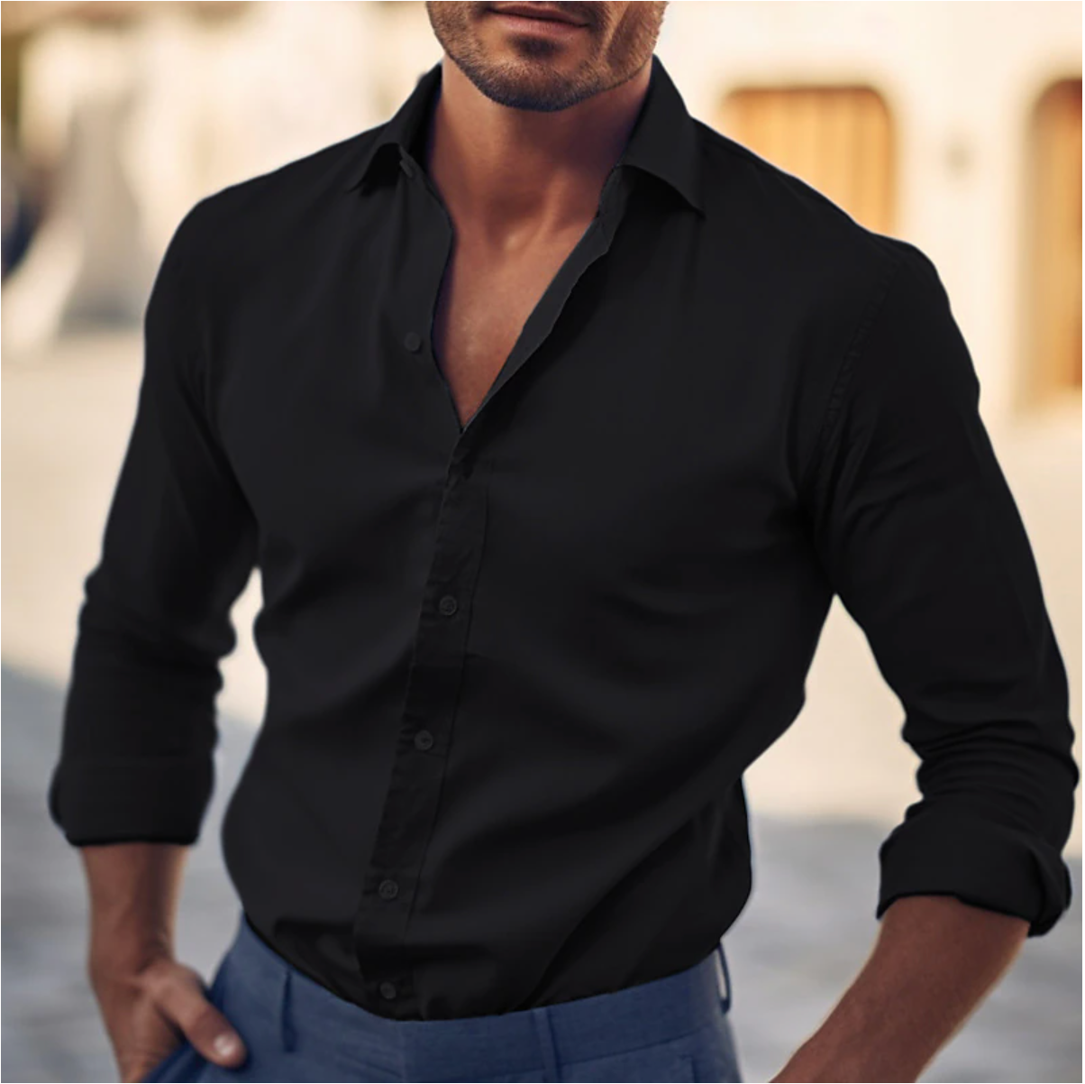 Hommes - Chemise moderne - Tissu confortable - Élégance stylisée pour un look raffiné