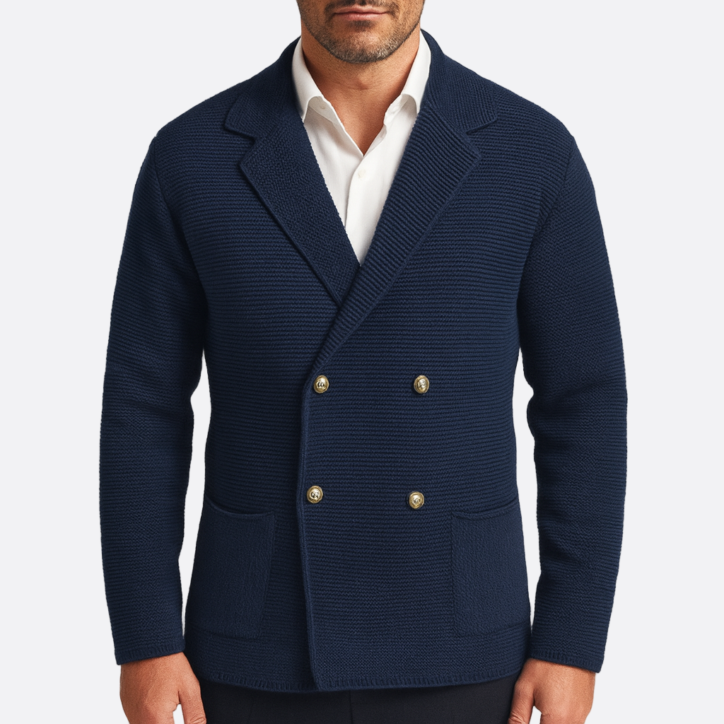 Hommes - Cardigan - Tricot - Blazer à double boutonnage élégant - Vêtement tendance pour le style décontracté