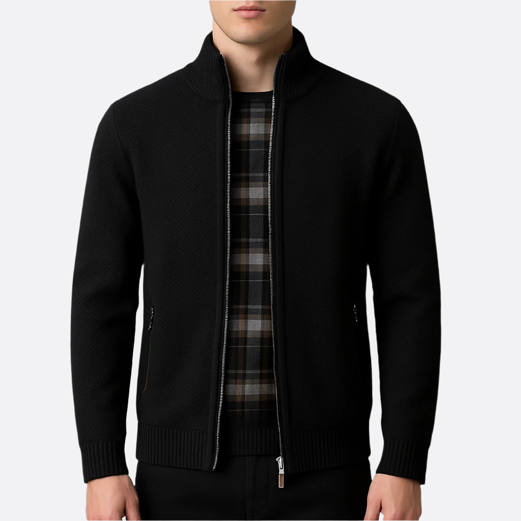 Hommes - Cardigan zippé - Tricoté - Manches longues - Confortable et Élégant pour un Style Décontracté