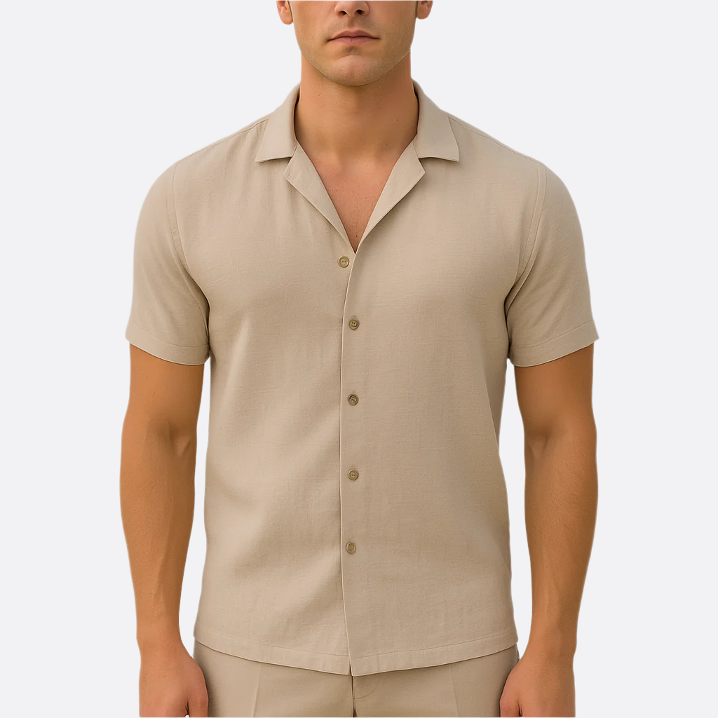 Hommes - Chemise en Lin - Tissu Léger et Respirant - Idéale pour l'Été