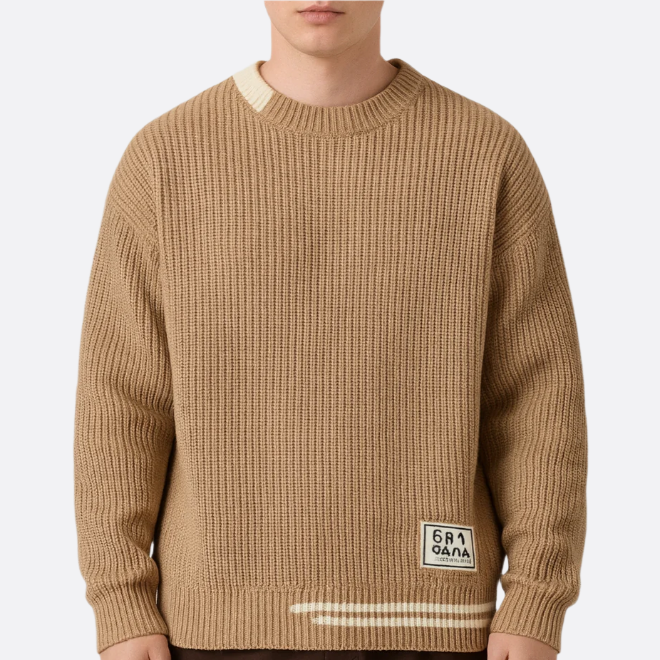 Hommes - Pull à col roulé - Tissu tricoté - Relaxed Fit - Idéal pour un style décontracté et confortable