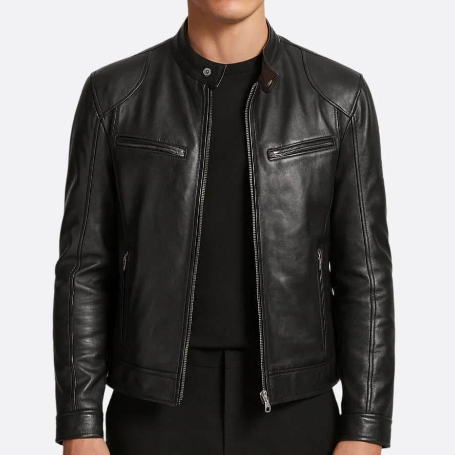 Hommes - Veste - Faux cuir - Coupe classique - Veste tendance et élégante pour un style moderne