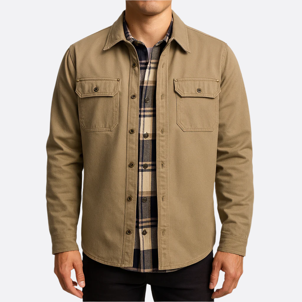 Hommes - Veste de camionneur - Toile cirée - Doublure douce - Élégance et confort pour toutes les saisons