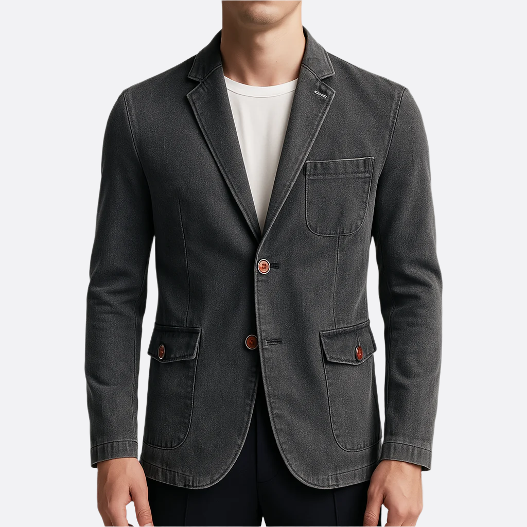 Hommes - Veste en jean - Tissu durable - Style classique pour une mode intemporelle et élégante