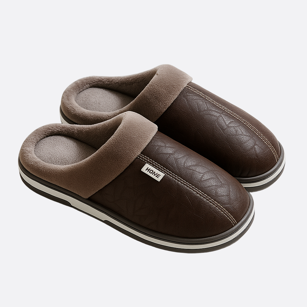 Hommes - Chaussons souples - Doublure intérieure douce - Design chaud et confortable - Idéal pour le confort à la maison