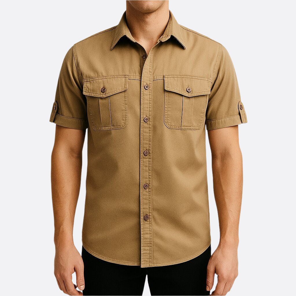 Hommes - Chemise cargo - Légère et durable - Tissu durable - Les aventures en plein air - Chemise d'extérieur