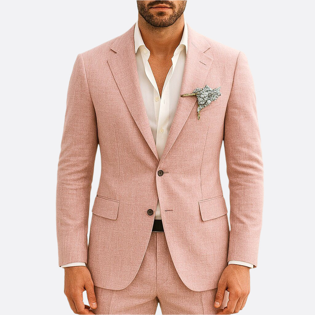 Hommes - Costume pour invités de mariage - Tissu durable - Ensemble veste et pantalon - Idéal pour occasions spéciales