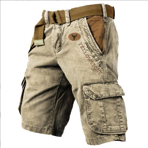 Hommes - Short cargo polyvalent - Tissu léger - Idéal pour les aventures en plein air