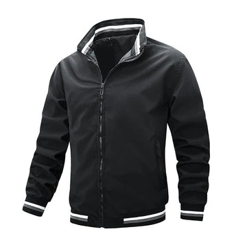 Veste de transition hommes - Sport style blanc doublé avec fermeture éclair - Confort et élégance
