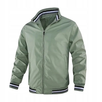 Veste de transition hommes - Sport style blanc doublé avec fermeture éclair - Confort et élégance