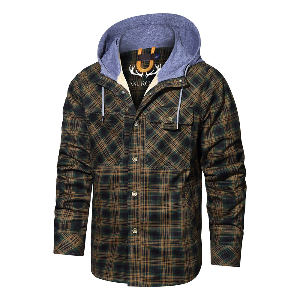 Hommes - Hoodie en Flanelle - Coton Robuste - Style Décontracté - Vêtement Confortable