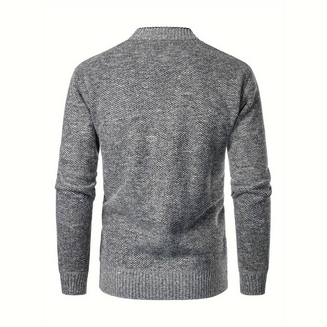 Hommes - Cardigan à col en V - Tissu écossais - Doublure et poches - Élégance et confort au quotidien