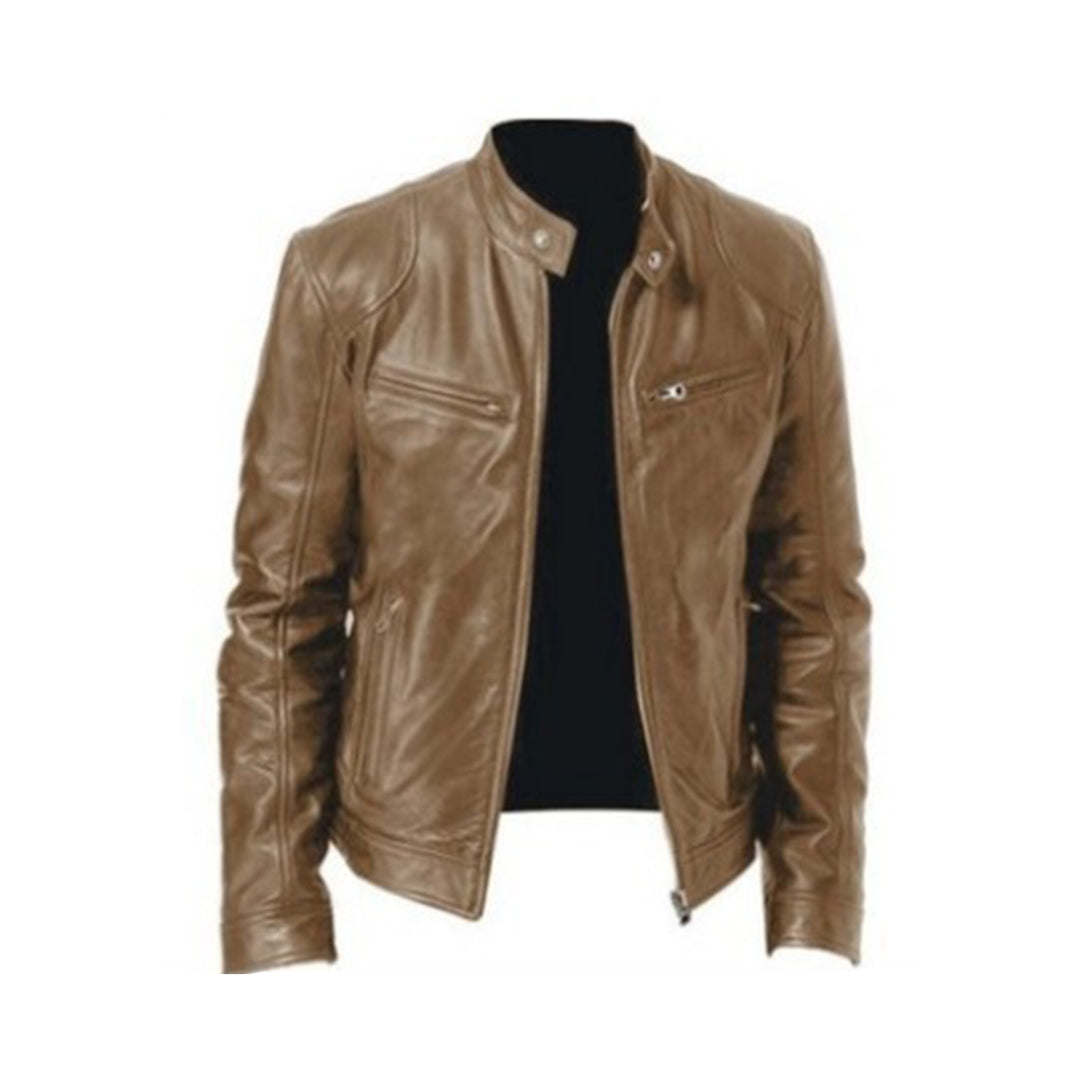 Hommes - Veste - Faux cuir - Coupe classique - Veste tendance et élégante pour un style moderne