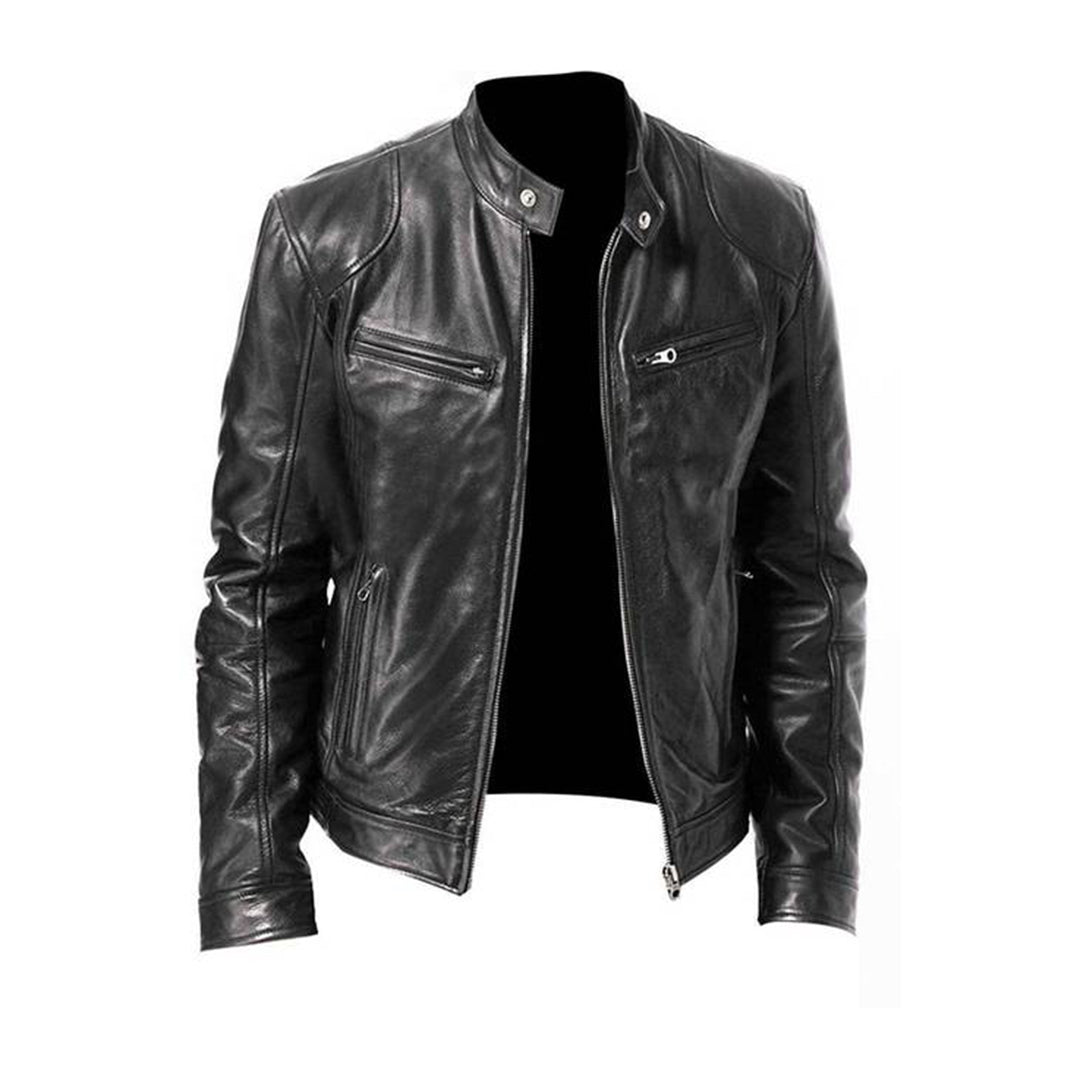 Hommes - Veste - Faux cuir - Coupe classique - Veste tendance et élégante pour un style moderne