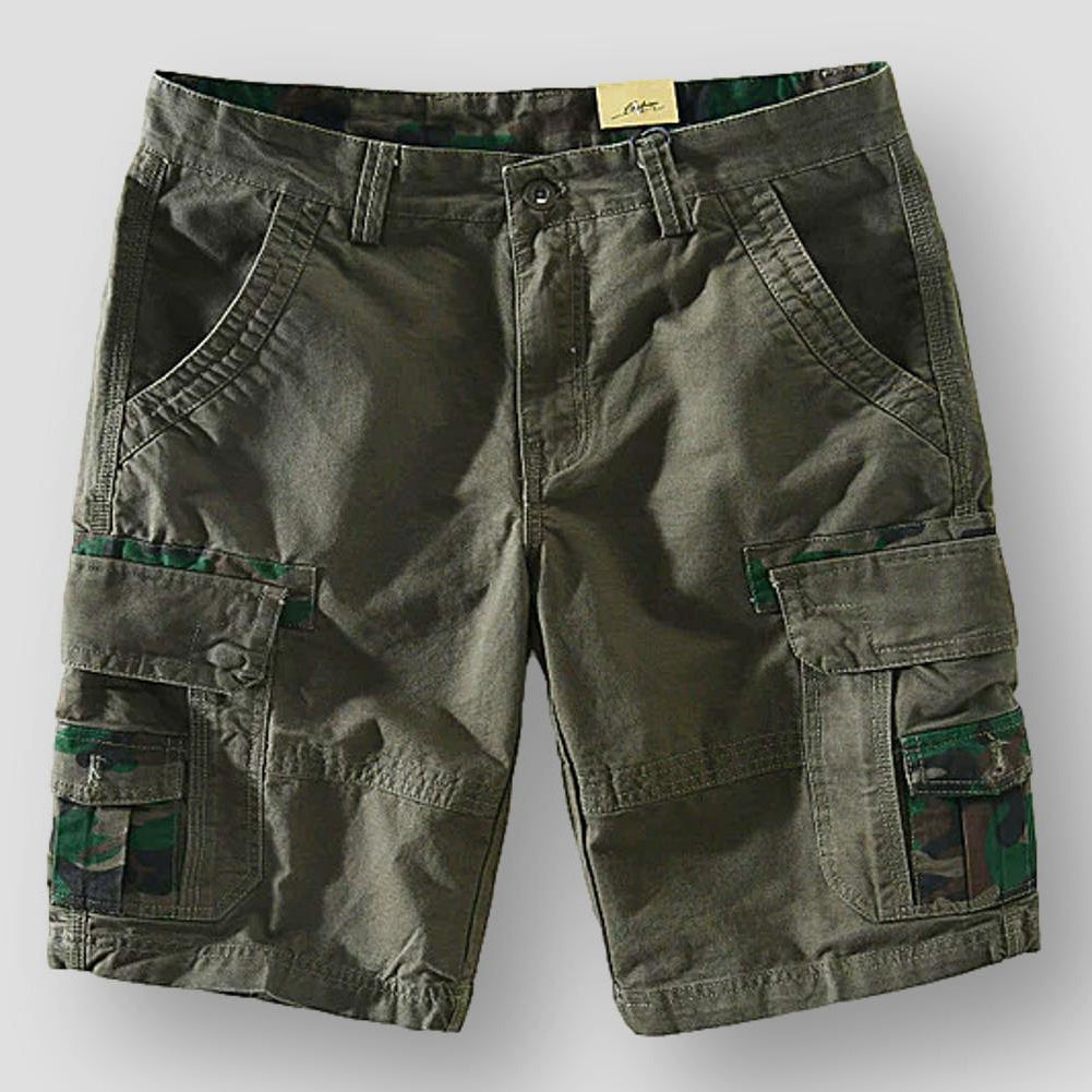 Hommes Short cargo - Coton Style camouflage Buffalo - Confortable et polyvalent - Idéal pour les aventures en plein air