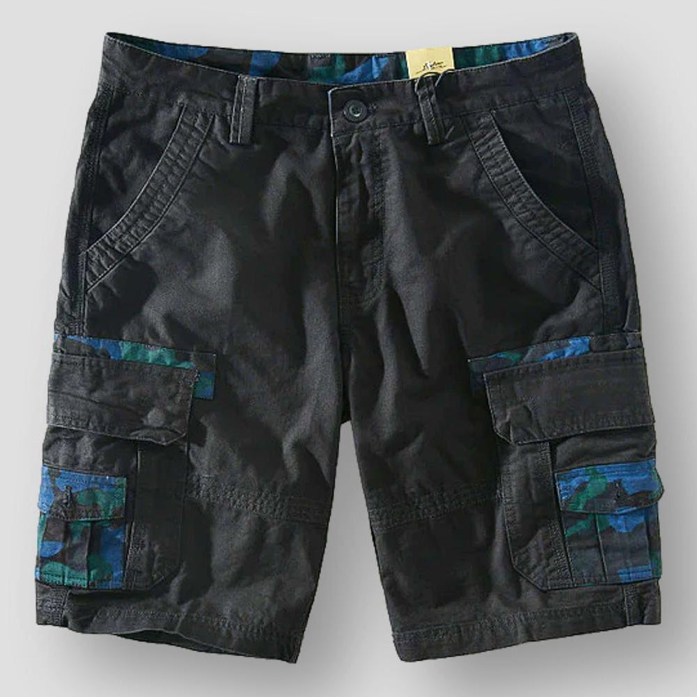 Hommes Short cargo - Coton Style camouflage Buffalo - Confortable et polyvalent - Idéal pour les aventures en plein air