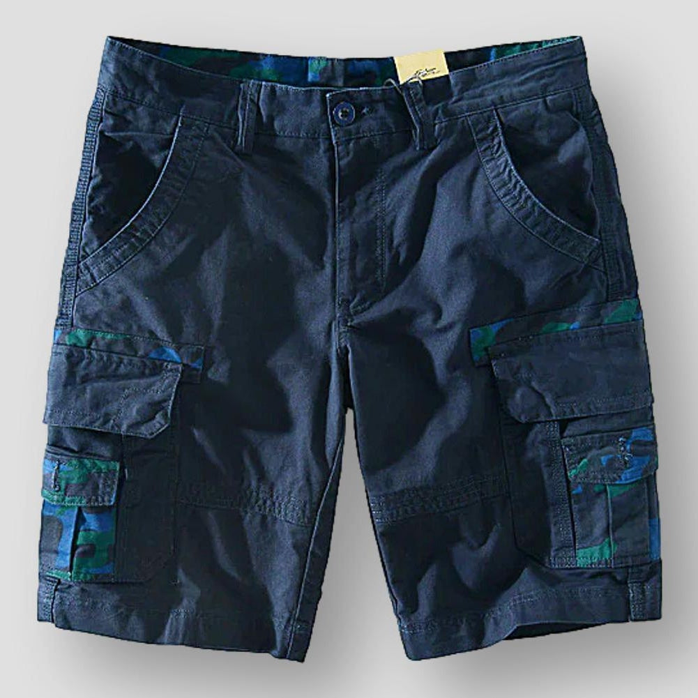 Hommes Short cargo - Coton Style camouflage Buffalo - Confortable et polyvalent - Idéal pour les aventures en plein air