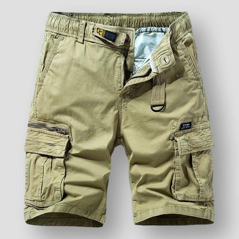 Hommes - Short cargo classique - Tissu en coton résistant - Design utilitaire élégant pour un confort quotidien