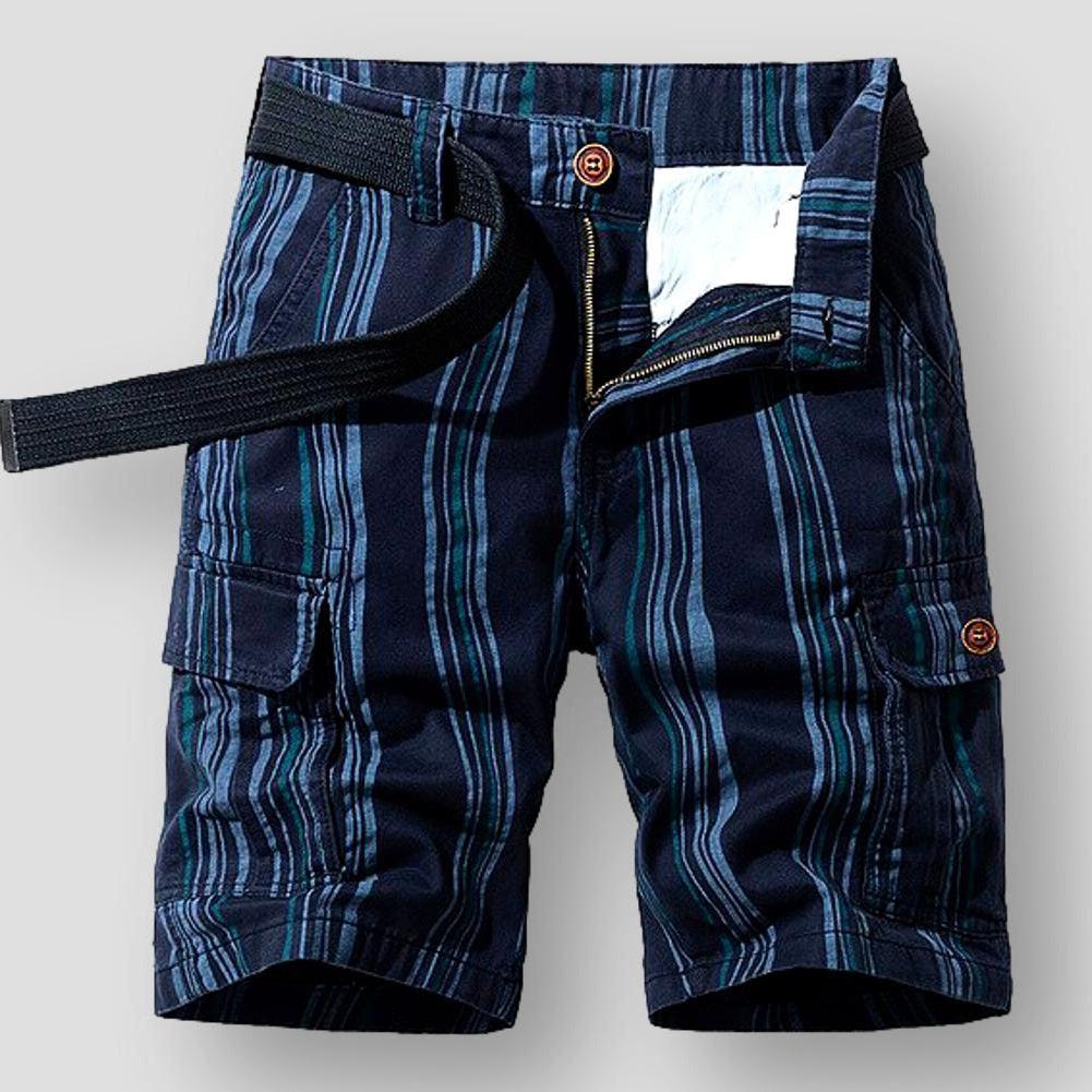 Hommes - Short cargo rayé moderne - Coton Confortable et tendance - Pantalon cargo style contemporain
